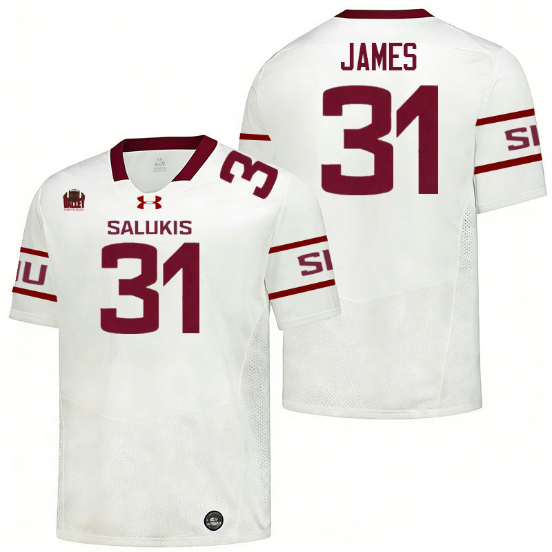 Southern Illinois Salukis #31 Craig James College Football Jerseys,Uniforms-White